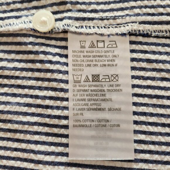 Joan Rivers 2X Striped Cotton Button-Down Shirt with Pockets - Picture 4 of 6
